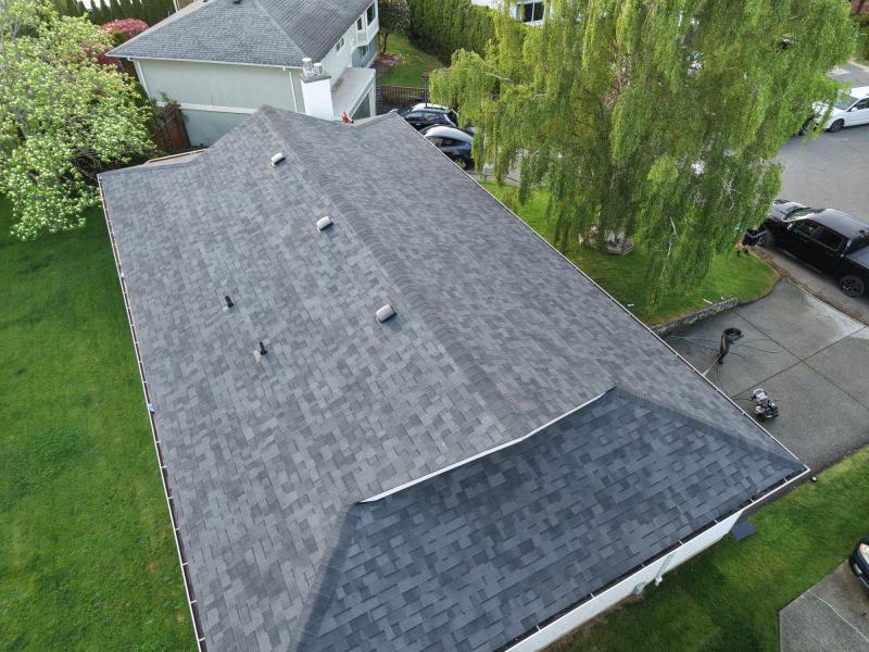 Grey architectural shingle roof